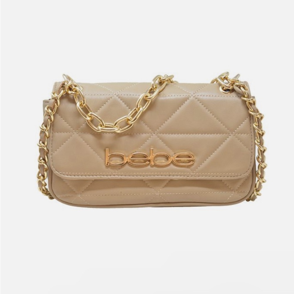 NWT bebe gia shoulder bag beige